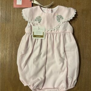 Pink Christmas Tree Embroidered Bubble